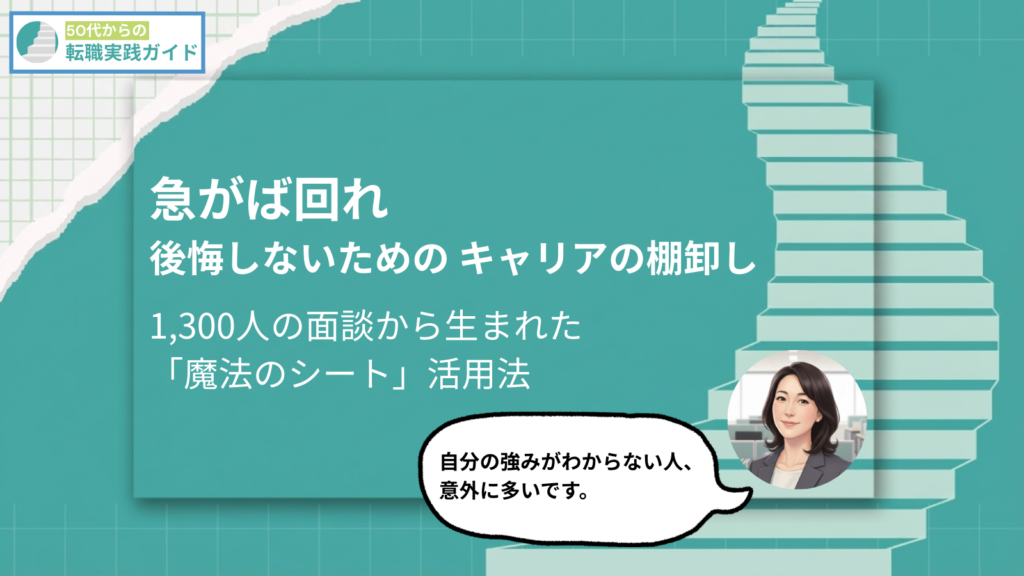 アイキャッチ:急がば回れ後悔しないためのキャリアの棚卸し