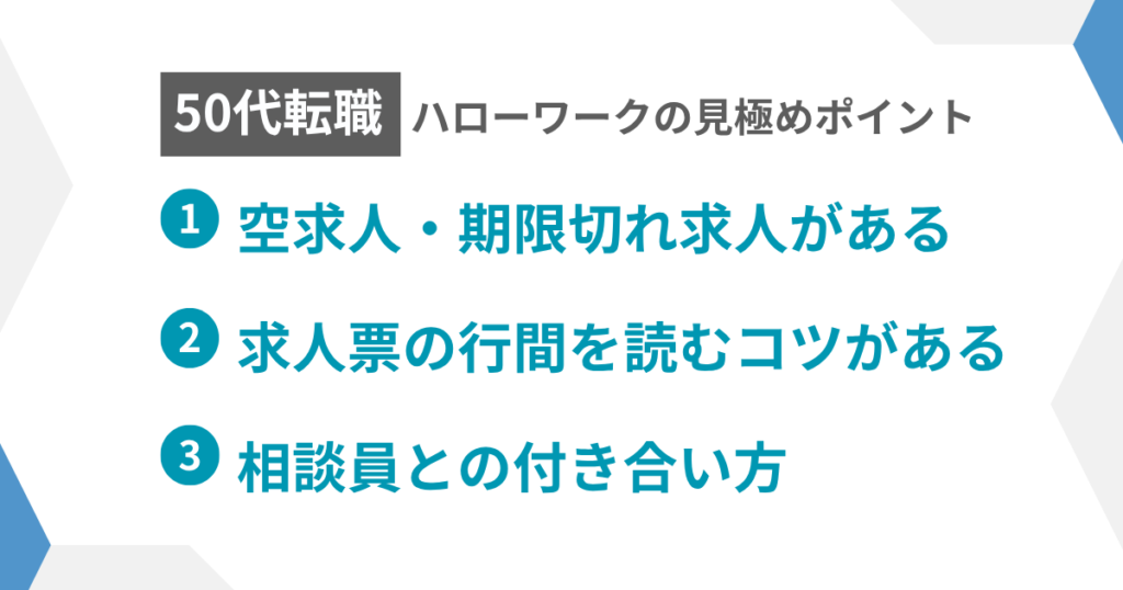 50代がハローワークで見極めておきたいポイント