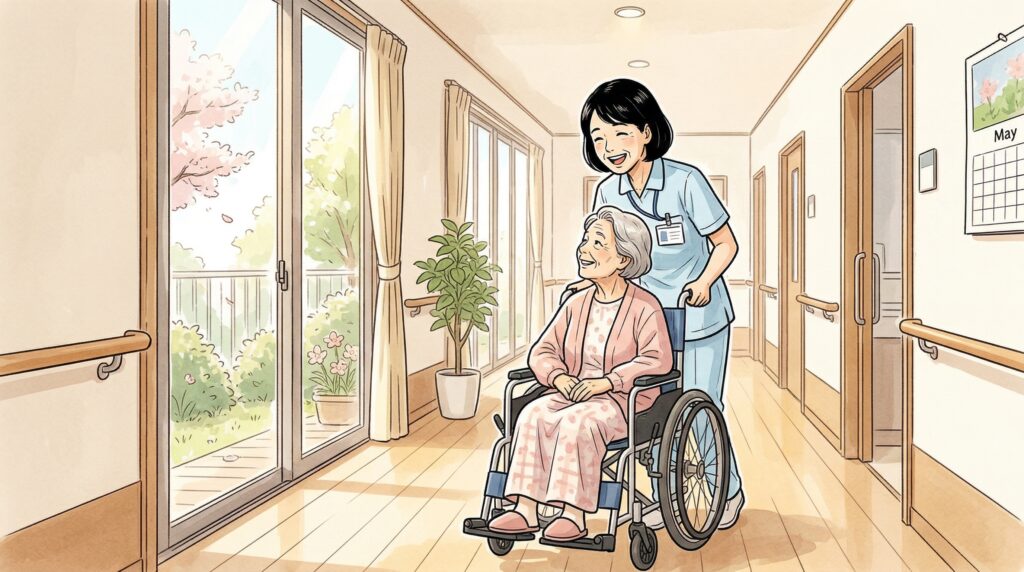 介護職に転職した田中さん