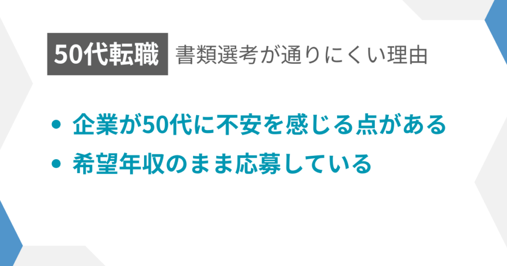 見出し:書類選考が通りにくい理由