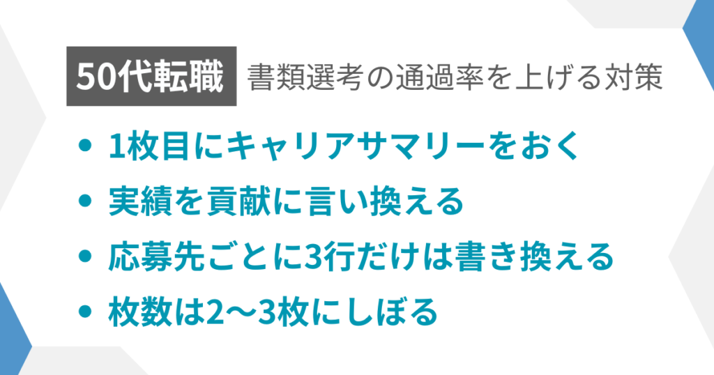見出し:書類選考の通過率を上げる対策
