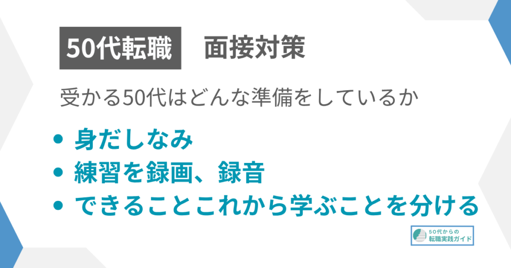 見出し：面接対策