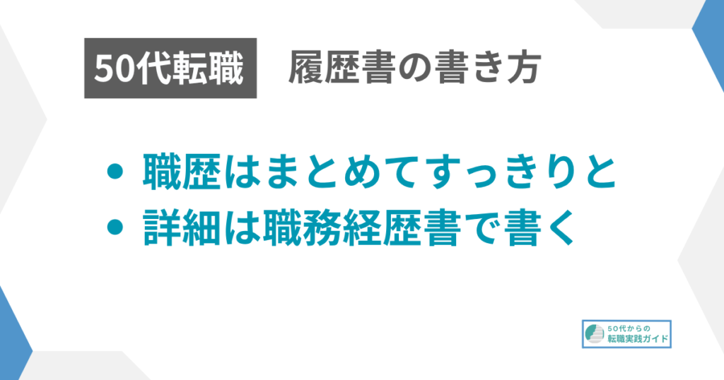 見出し：履歴書はどう書く？経歴書との違い