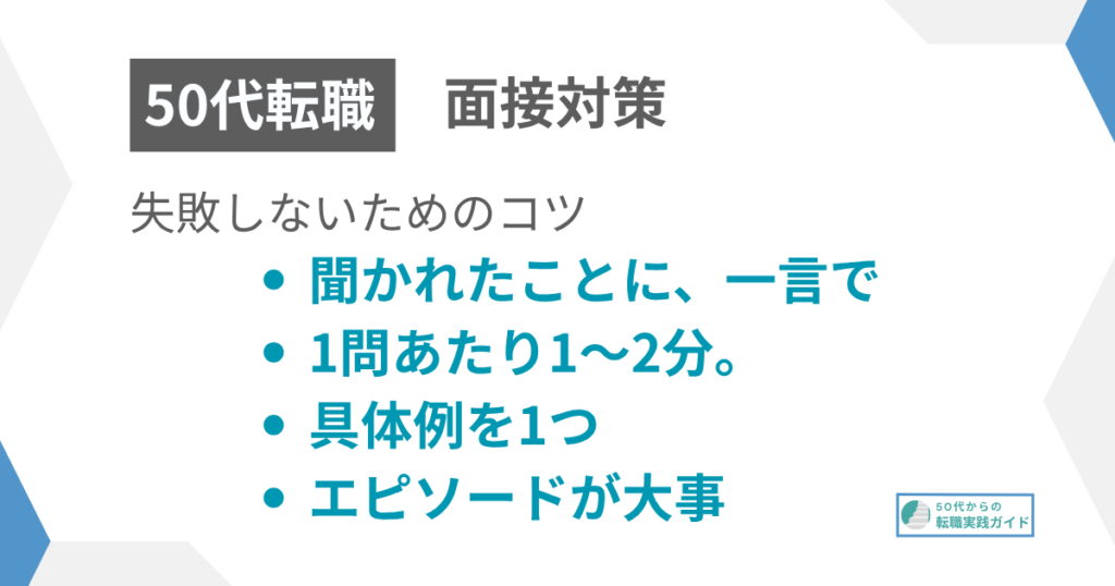 見出し:面接対策のこつ