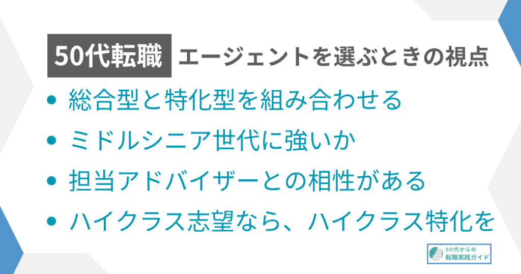見出し:エージェントを選ぶときの視点