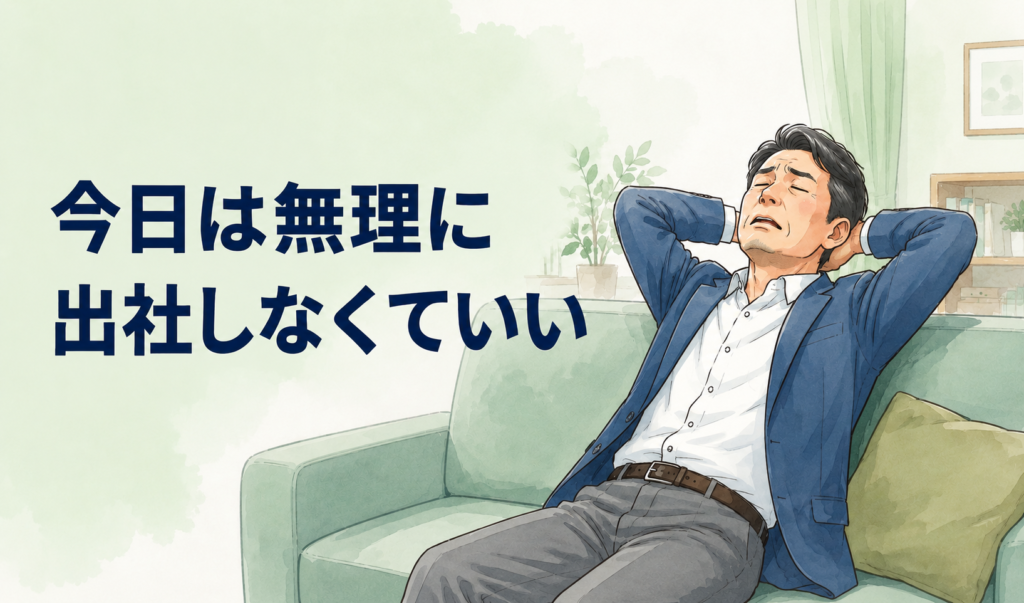 見出し:まず今日は無理に出社しなくていい