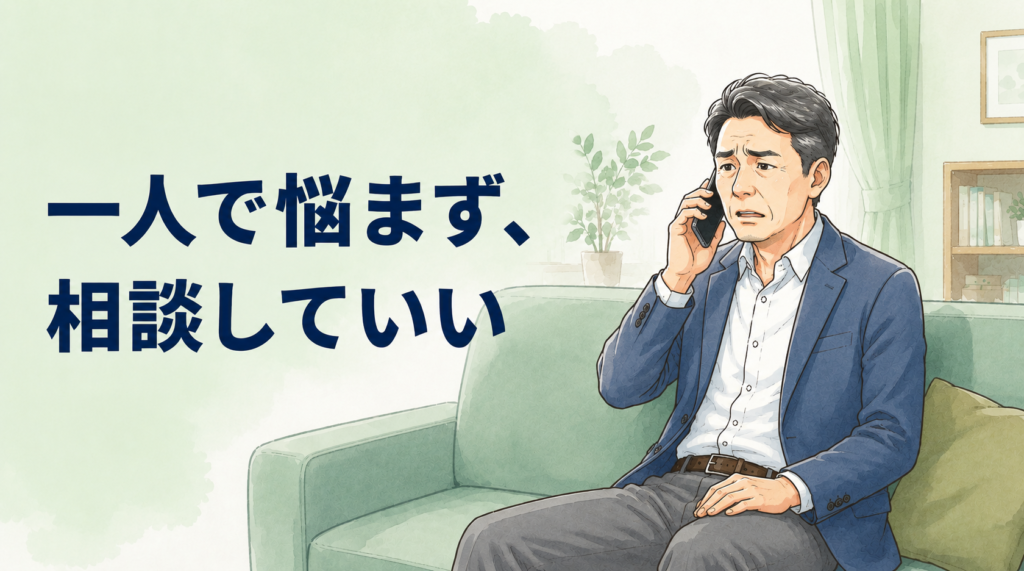 見出し:一人で悩まず、相談していい。